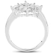 1.08 Carat Genuine White Sapphire .925 Sterling Silver Ring
