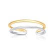 14k Two-Tone Gold Toe Ring with a Fancy Open Wire Style