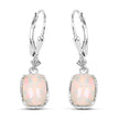 2.52 Carat Genuine Ethiopian Opal .925 Sterling Silver Earrings