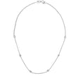 14K White Gold 1.00 Cttw Bezel Set Round Diamond Marquise Shaped Milgrain Station 18