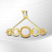 10K Yellow Gold over .925 Sterling Silver Diamond Accented Graduated Infinity Open Circle 6â€-9â€ Adjustable Bolo Bracelet
