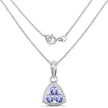 0.69 Carat Genuine Tanzanite .925 Sterling Silver Pendant