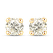 1.01 Carat Genuine LB Diamond 14K Yellow Gold Earrings