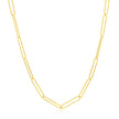 14k Yellow Gold Wire Paperclip Chain (2.7mm)