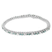 14K White Gold 4 5/8 Cttw Alternating White and Blue Diamond Martini Set Tennis Bracelet (H-I Color, I1-I2 Clarity) - 7