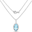 8.22 Carat Genuine Swiss Blue Topaz .925 Sterling Silver Pendant