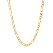 3.8mm 14k Yellow Gold Solid Figaro Chain