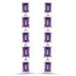 5.50 Carat Genuine Amethyst .925 Sterling Silver Earrings
