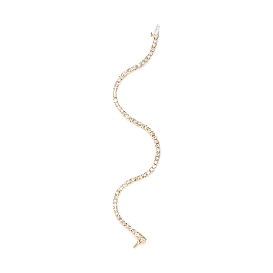 14K Yellow Gold 6.0 Cttw Classic 4 Prong Set Round Brilliant Cut Diamond Tennis Bracelet (K-L Color, VS2-SI1 Clarity) - 7.25