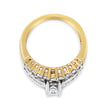 14K Yellow and White Gold 1 1/2 Cttw Round and Princess-Cut Diamond Band Ring (H-I Color, SI2-I Clarity)