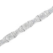 14K Yellow Gold 9.0 Cttw Diamond Alternating Bow and Box Link Bracelet (G-H Color, VS1-VS2 Clarity)- 7