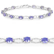 4.29 Carat Genuine Tanzanite .925 Sterling Silver Bracelet