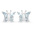 18K White Gold Plated 1.12 Carat Genuine Blue Topaz .925 Sterling Silver Earrings