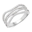 0.46 Carat Genuine White Diamond 14K White Gold Ring (F-G Color, SI Clarity)
