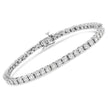 .925 Sterling Silver 1.0 Cttw Miracle-Set Diamond Round Faceted Bezel Tennis Bracelet (I-J Color, I3 Clarity) - 7