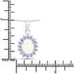 2.26 Carat Genuine Opal and Tanzanite .925 Sterling Silver Pendant