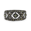 0.27 Carat Genuine Green Diamond .925 Sterling Silver Ring