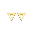 14k Yellow Gold Polished Open Triangle Post Earrings