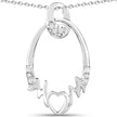 0.14 Carat Genuine White Diamond .925 Sterling Silver Pendant