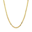 2.0mm 14k Yellow Gold Semi Solid Box Chain
