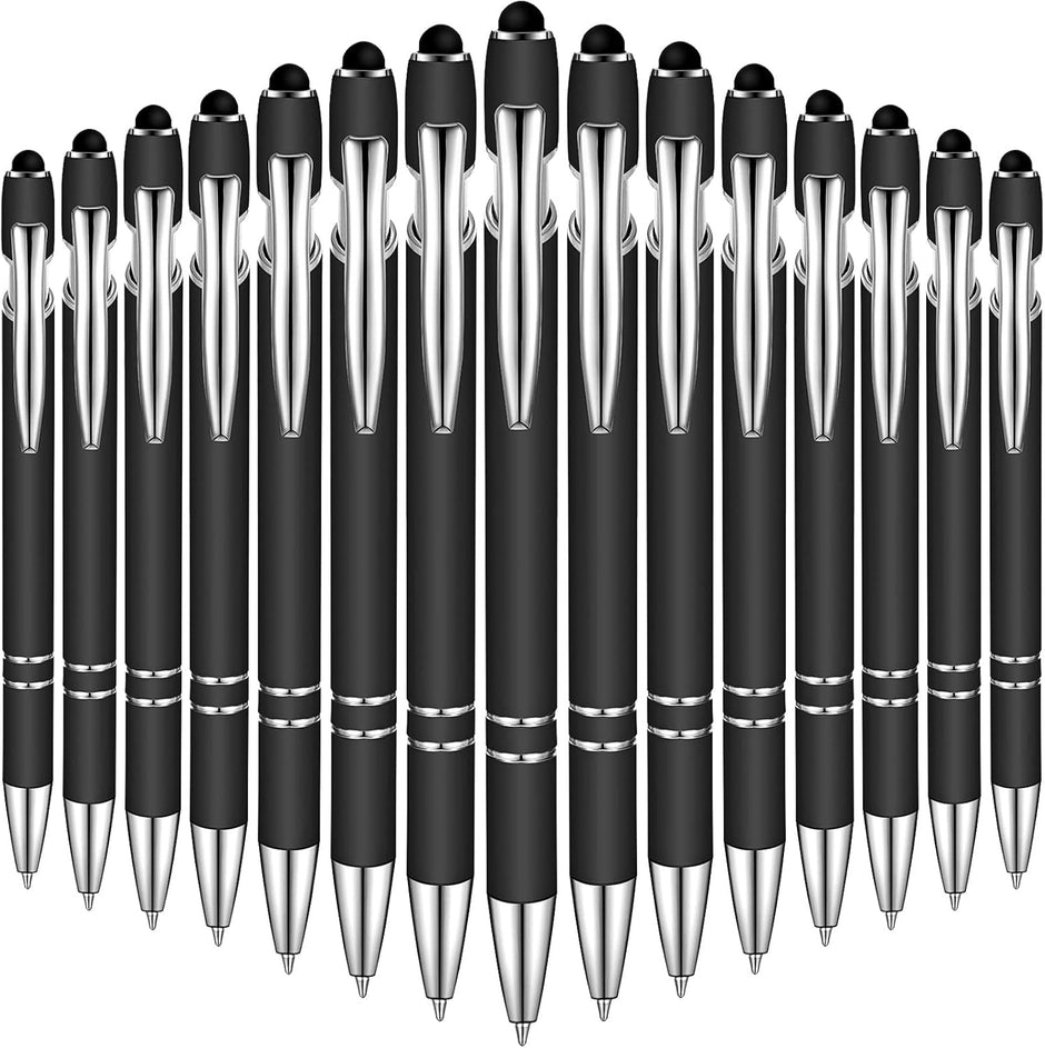 Custom Engraved 2-in-1 Stylus & Ballpoint Pen – Sleek Metal Design, Smooth Black Ink, Personalized Branding Gift