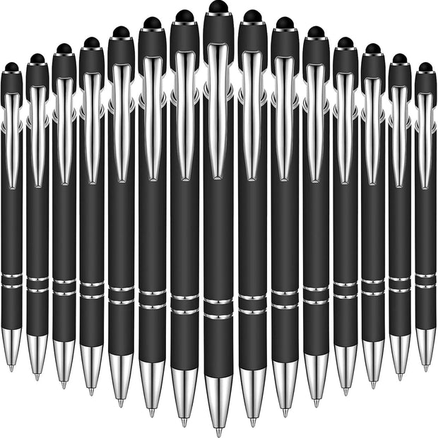 Custom Engraved 2-in-1 Stylus & Ballpoint Pen – Sleek Metal Design, Smooth Black Ink, Personalized Branding Gift