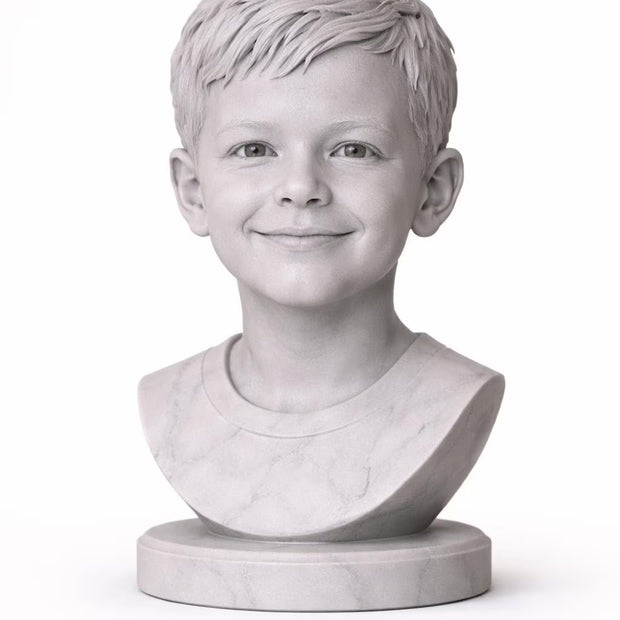 Custom Bust From Photo, Personalized Portrait Sculpture, 3D Printed Head Statue, Memorial Sculpture Gift