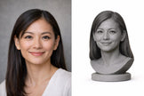 Custom Bust From Photo, Personalized Portrait Sculpture, 3D Printed Head Statue, Memorial Sculpture Gift