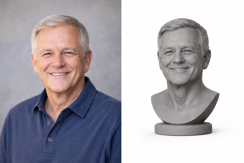 Custom Bust From Photo, Personalized Portrait Sculpture, 3D Printed Head Statue, Memorial Sculpture Gift