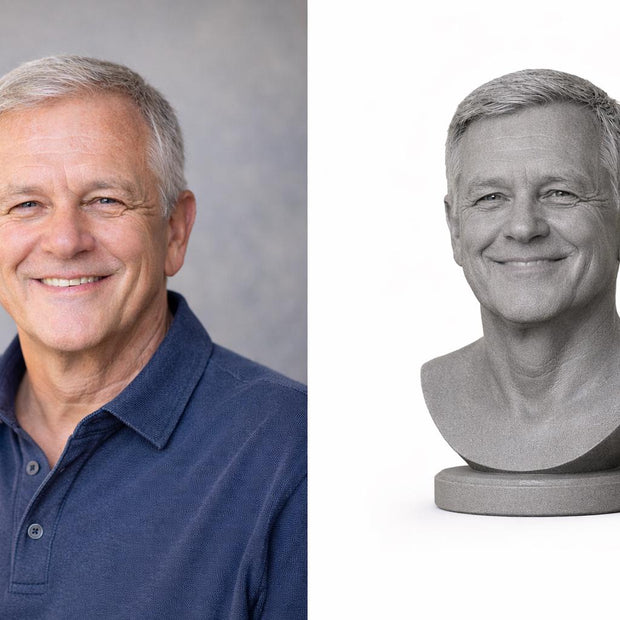 Custom Bust From Photo, Personalized Portrait Sculpture, 3D Printed Head Statue, Memorial Sculpture Gift