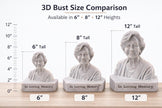 Custom Bust From Photo, Personalized Portrait Sculpture, 3D Printed Head Statue, Memorial Sculpture Gift