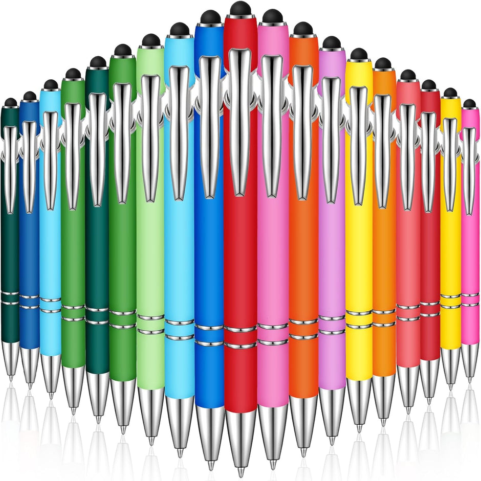 Custom Engraved 2-in-1 Stylus & Ballpoint Pen – Sleek Metal Design, Smooth Black Ink, Personalized Branding Gift