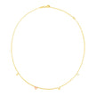 14k Two Tone Gold Love Necklace