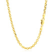 4.0mm 14k Yellow Gold Diamond Cut Cable Link Chain