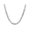 2.6mm 14k White Gold Solid Curb Chain