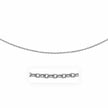 3.5mm 14k White Gold Pendant Chain with Textured Links