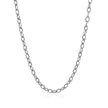 3.5mm 14k White Gold Pendant Chain with Textured Links