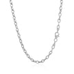 3.5mm 14k White Gold Pendant Chain with Textured Links
