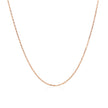 14k Pink Gold Diamond Cut Cable Link Chain 0.8mm