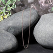 14k Pink Gold Diamond Cut Cable Link Chain 0.8mm