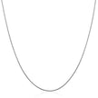 14k White Gold Thin Motif Round Omega Necklace