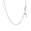 14k White Gold Adjustable Cable Chain 0.9mm