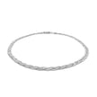 3.5mm 14k White Gold Braided Bracelet