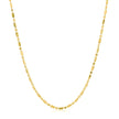 14k Yellow Gold Diamond-Cut Alternating Bead Chain 1.5mm