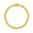 10k Yellow Gold Classic Miami Cuban Solid Bracelet (7.10 mm)