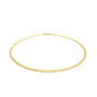 2.5mm 14k Yellow Gold Curb Link Anklet