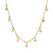 Choker Necklace with Hammered Beads in 14k Yellow Gold