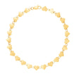 14k Yellow Gold 7 inch Mirrored Heart Chain Bracelet