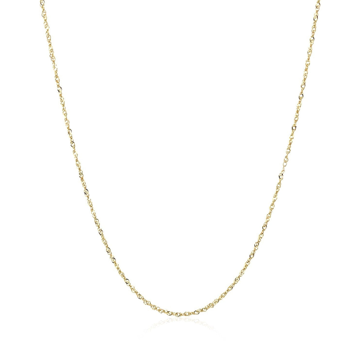 14k Yellow Gold Singapore Chain 0.8mm