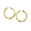 14k Yellow Gold Polished Hoop Earrings (40 mm)